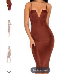 Oh Polly Midi Bronze dress✨👗